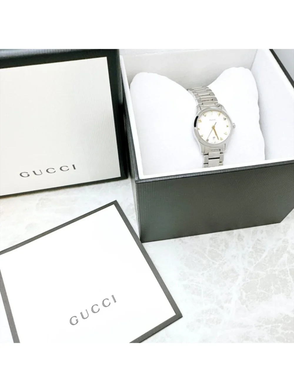 Gucci G-Timeless 126.5 Watch Quartz Stainless Steel
